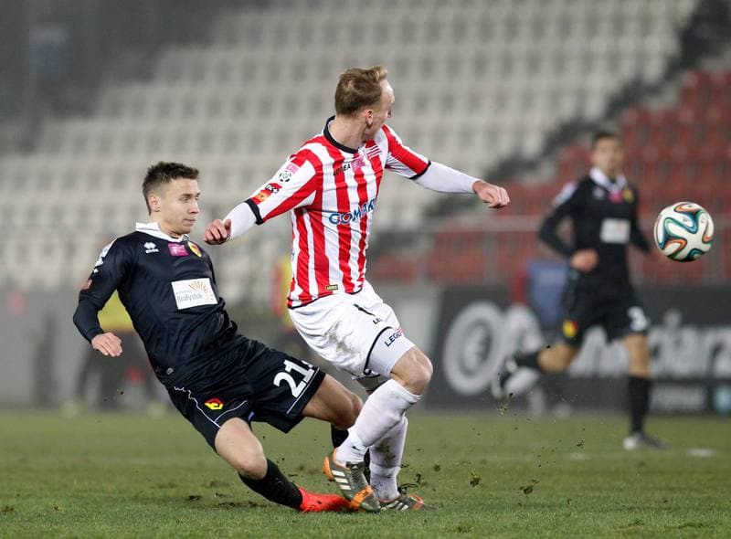 Football. T-Mobile Ekstraklasa. Cracovia Krakow - Jagiellonia Bialystok. 06.12.2014