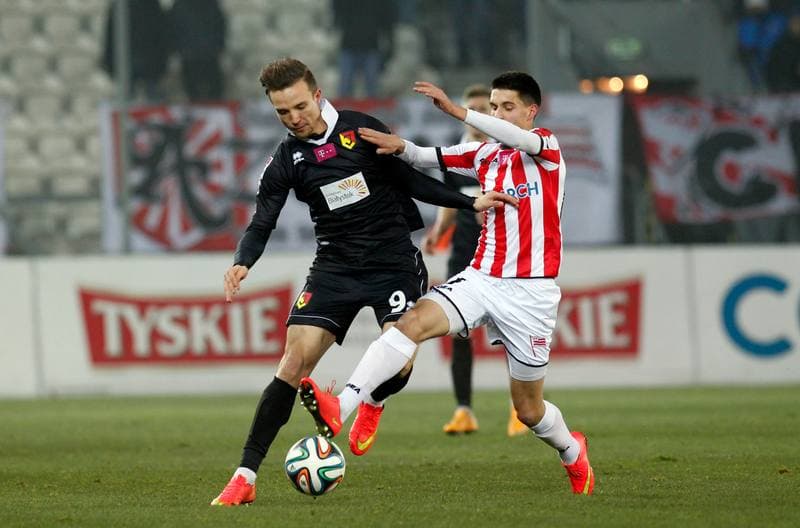 Football. T-Mobile Ekstraklasa. Cracovia Krakow - Jagiellonia Bialystok. 06.12.2014