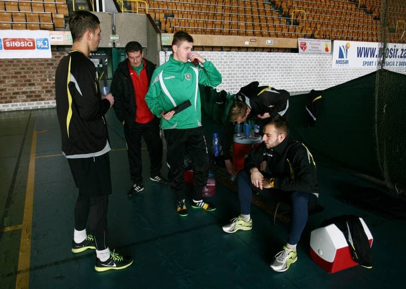 Football. GKS Katowice. Training. 15.01.2015