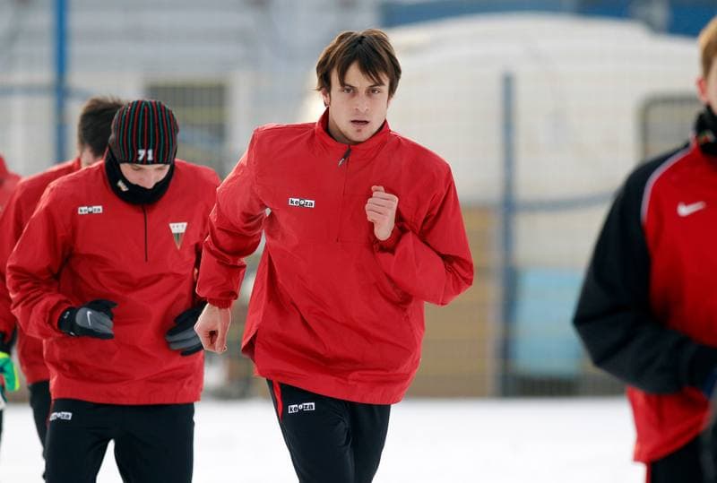 Football. GKS Tychy. Training. 07.01.2015