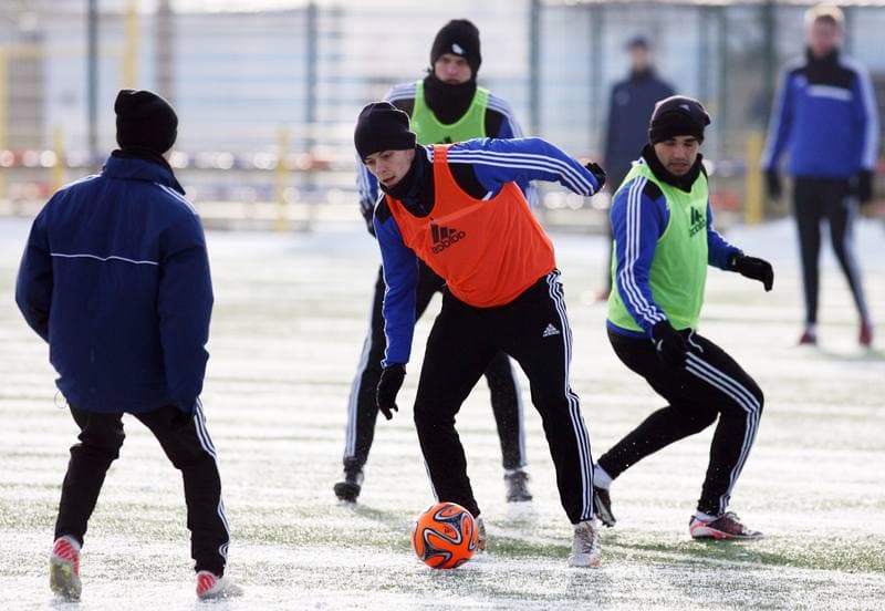 Football. Piast Gliwice. Training. 08.01.2015