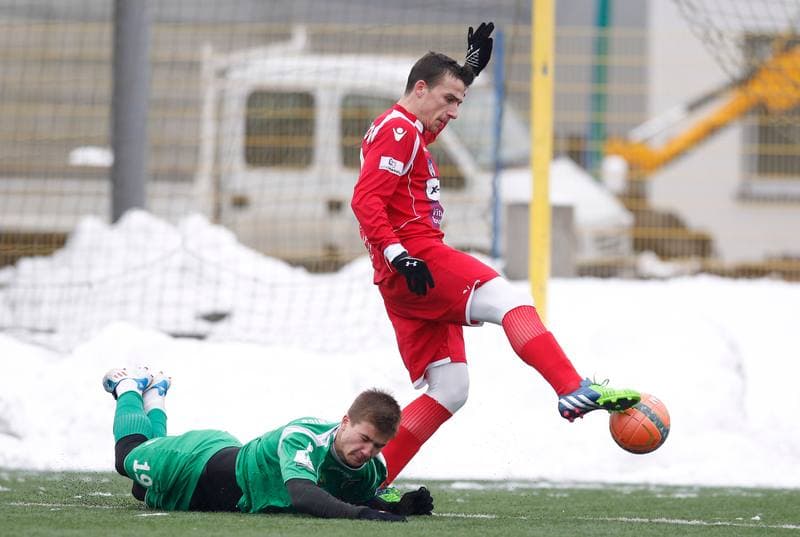 Football. Friendly Match. GKS Katowice - Rakow Czestochowa. 28.01.2015