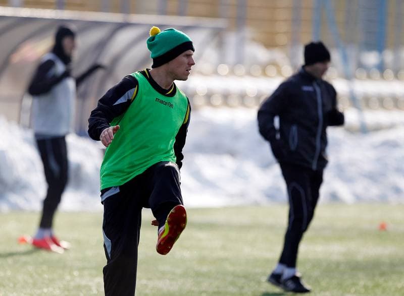 Football. GKS Katowice. Training. 15.01.2015