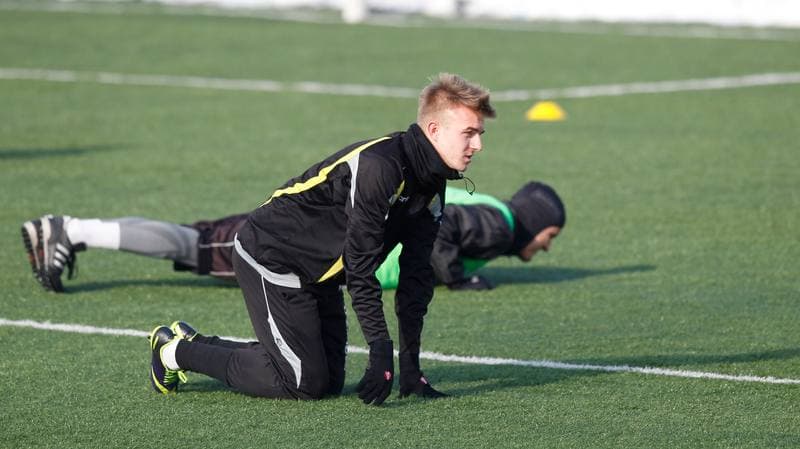Football. GKS Katowice. Training. 15.01.2015