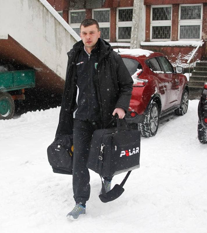 Football. GKS Katowice. Training. 09.02.2015