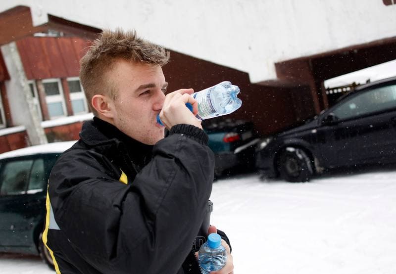 Football. GKS Katowice. Training. 09.02.2015