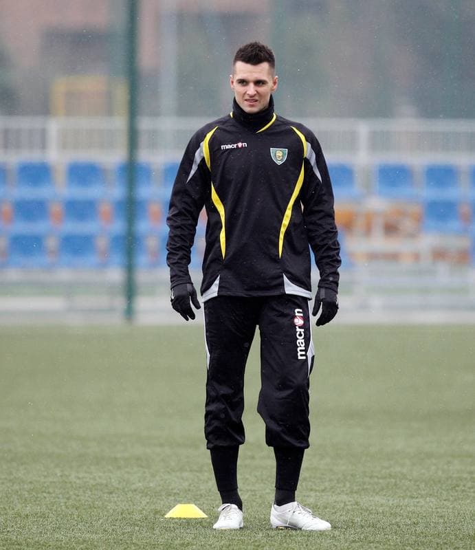 Football. GKS Katowice. Training. 15.01.2015
