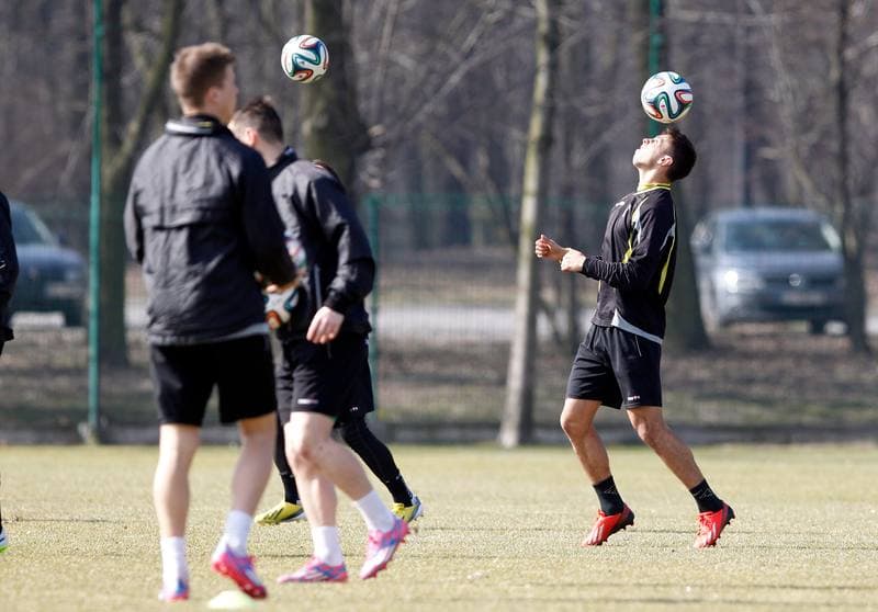 Football. GKS Katowice. Training. 15.01.2015