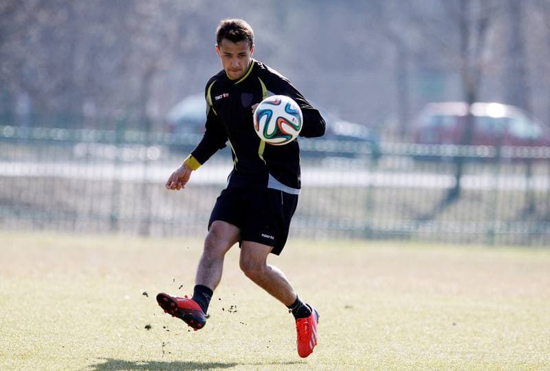 Football. GKS Katowice. Training. 15.01.2015
