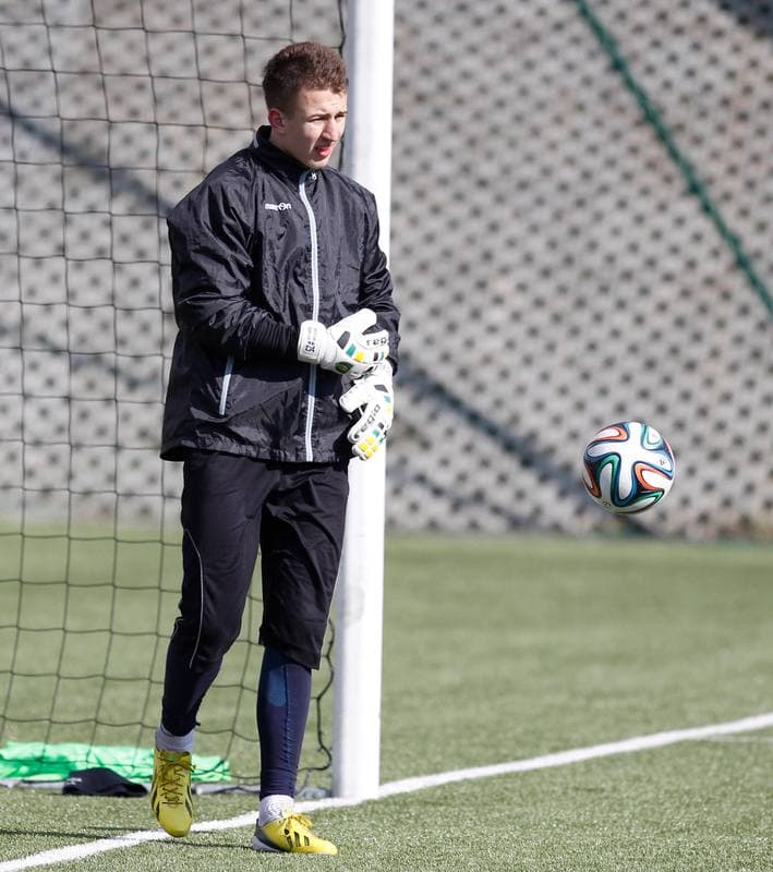 Football. GKS Katowice. Training. 15.01.2015