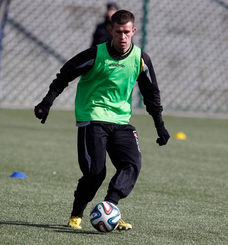 Football. GKS Katowice. Training. 15.01.2015