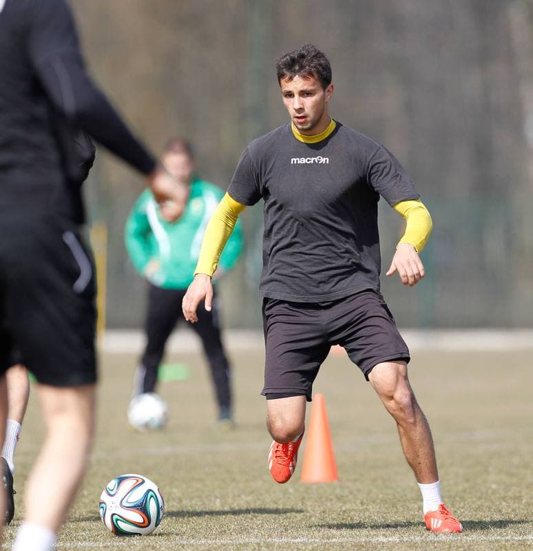 Football. GKS Katowice. Training. 15.01.2015