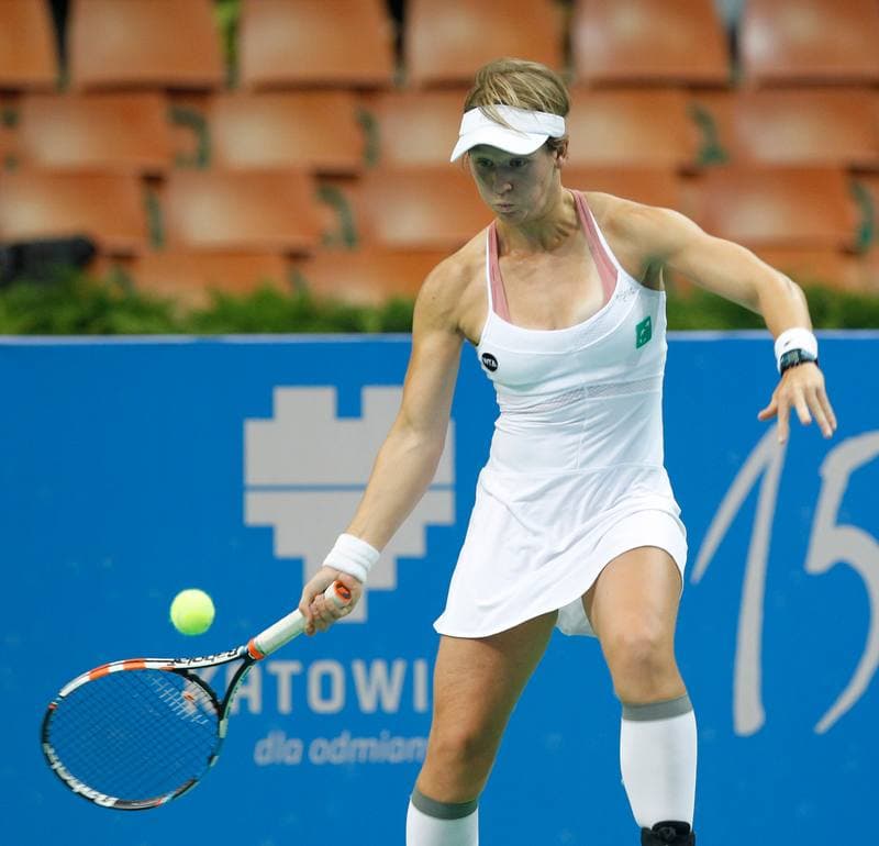 Tennis. Katowice Open 2015. Urszula Radwanska - Elizaveta Kulichkova. 07.04.2015