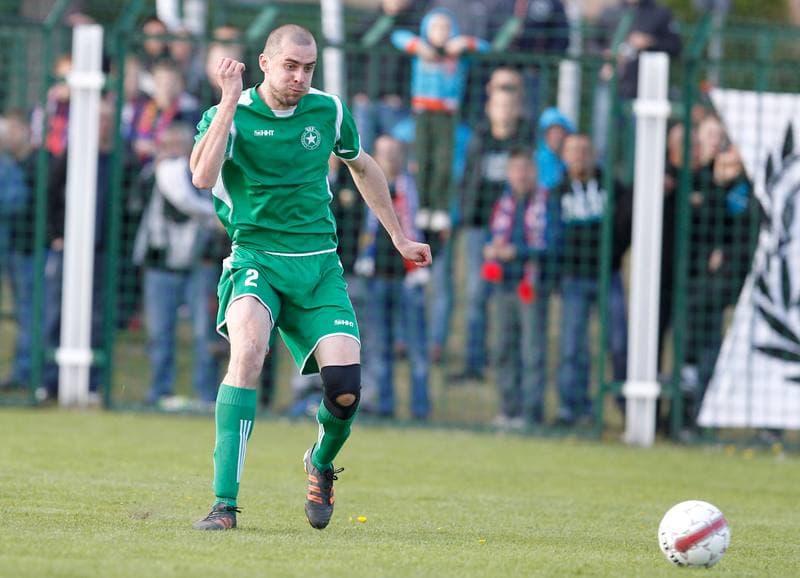 Football. III Liga Opolsko Slaska. Grunwald Ruda Slaska - Polonia Bytom. 29.04.2015