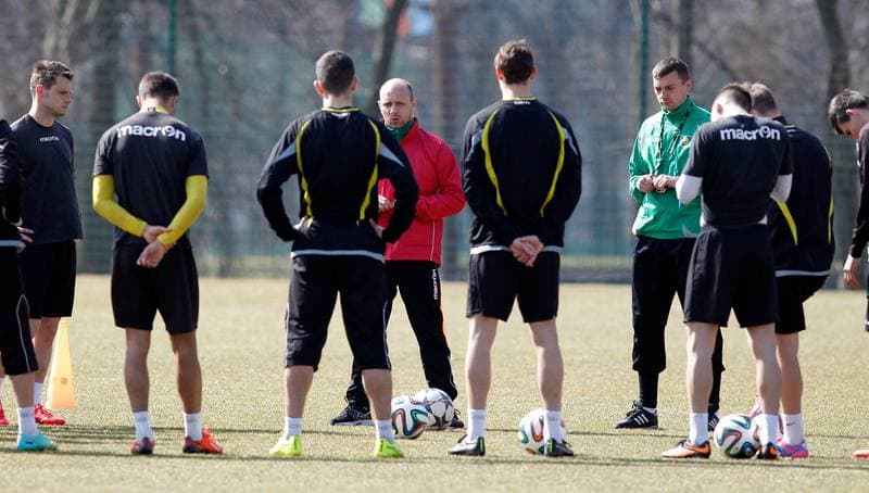 Football. GKS Katowice. Training. 15.01.2015