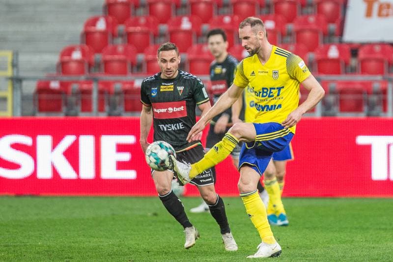 Football. Fortuna I Liga. GKS Tychy - Arka Gdynia. 01.04.2021