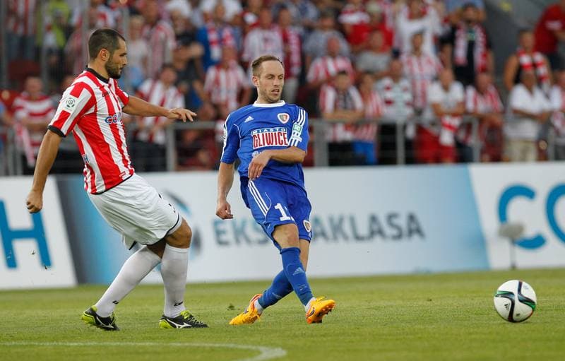Football. T-Mobile Ekstraklasa. Cracovia Krakow - Piast Gliwice. 13.03.2015