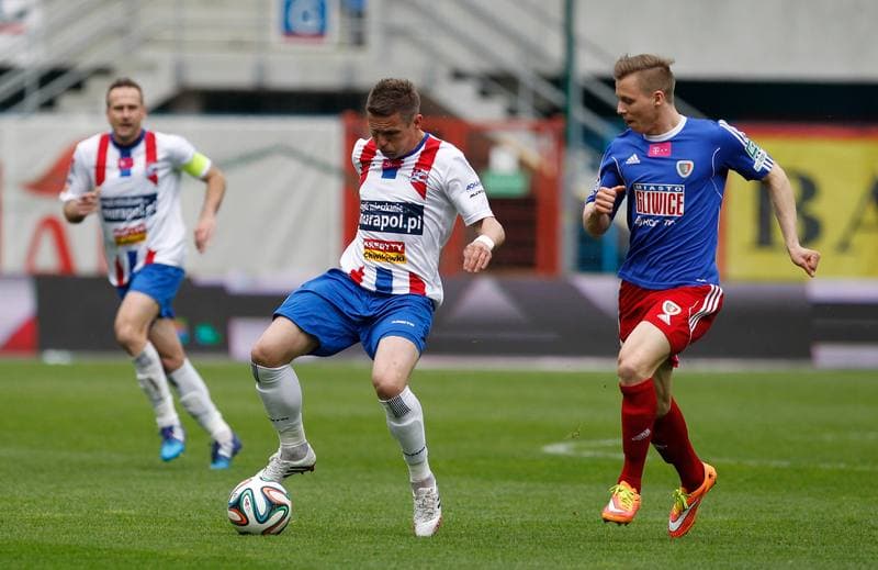 Football. T-Mobile Ekstraklasa. Piast Gliwice - Podbeskidzie Bielsko Biala. 26.04.2015