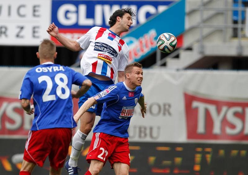 Football. T-Mobile Ekstraklasa. Piast Gliwice - Podbeskidzie Bielsko Biala. 26.04.2015