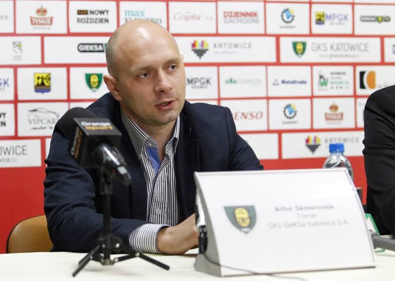 Football. GKS Katowice. Press Conference. 29.10.2014