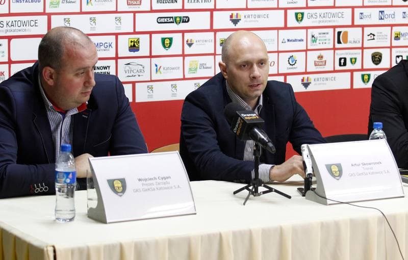 Football. GKS Katowice. Press Conference. 29.10.2014