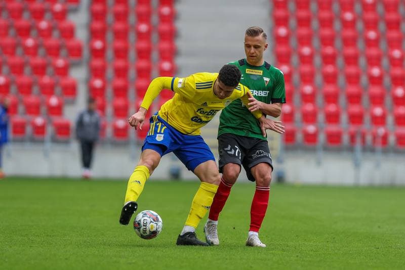 Football. Fortuna I Liga. GKS Tychy - Arka Gdynia. 08.04.2023