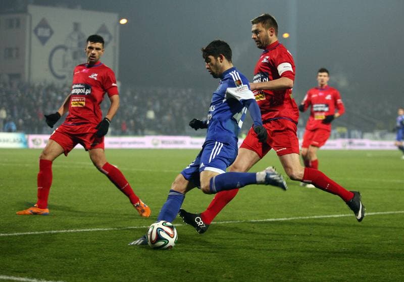 Football. T-Mobile Ekstraklasa. Ruch Chorzow - Podbeskidzie Bielsko Biala. 08.12.2014