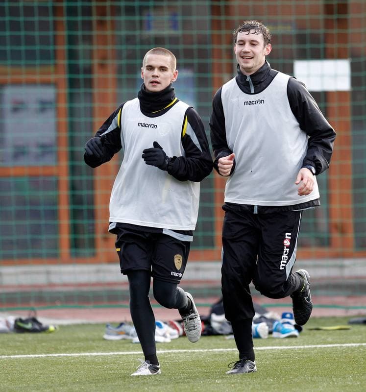 Football. GKS Katowice. Training. 15.01.2015