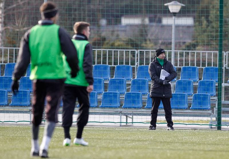 Football. GKS Katowice. Training. 15.01.2015