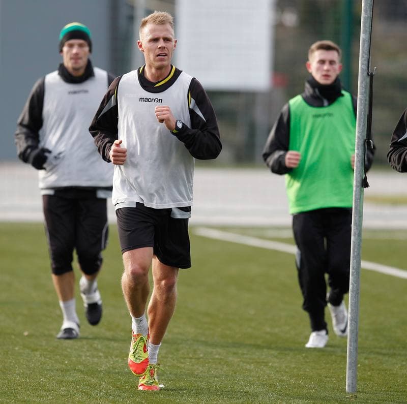Football. GKS Katowice. Training. 15.01.2015