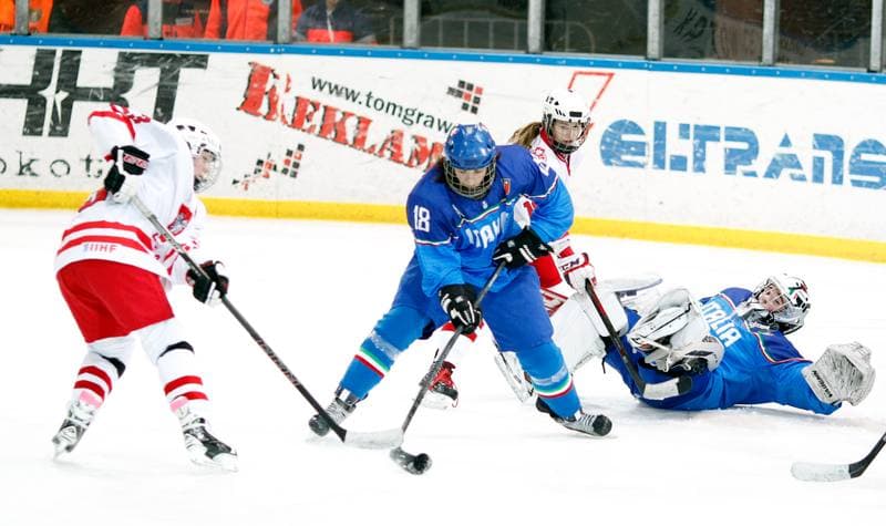 Ice Hockey. U18 Women's World Championship Division I. Poland - Italy. 19.01.2015