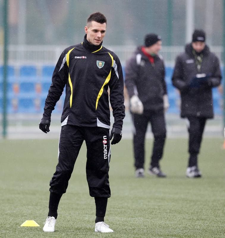 Football. GKS Katowice. Training. 15.01.2015