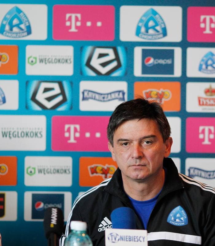 Football. Ruch Chorzow. Press Conference. 12.02.2015