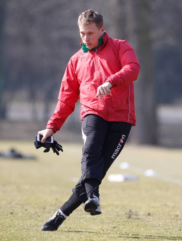 Football. GKS Katowice. Training. 15.01.2015