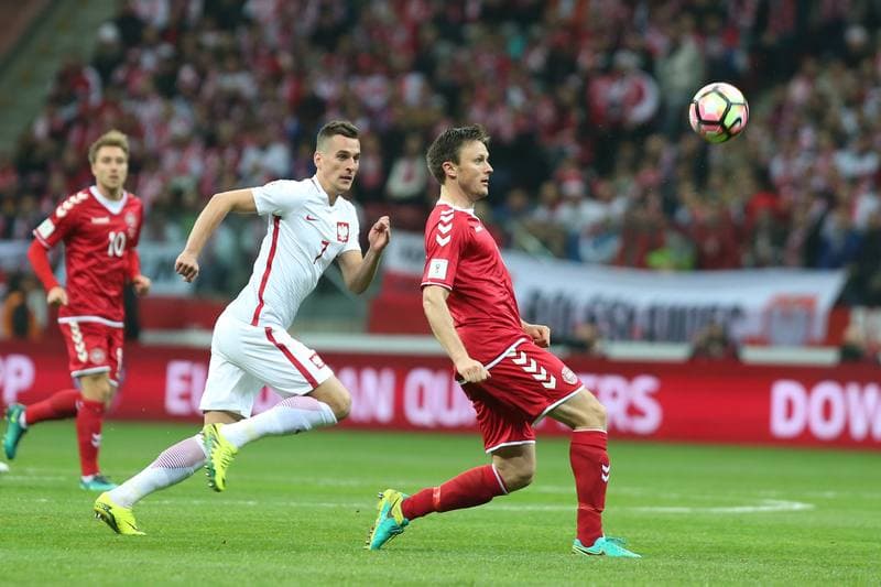 Football. World Cup Qualifiers. Poland - Denmark. 08.10.2016