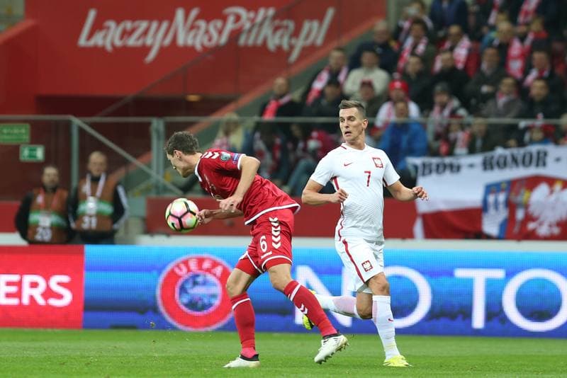 Football. World Cup Qualifiers. Poland - Denmark. 08.10.2016