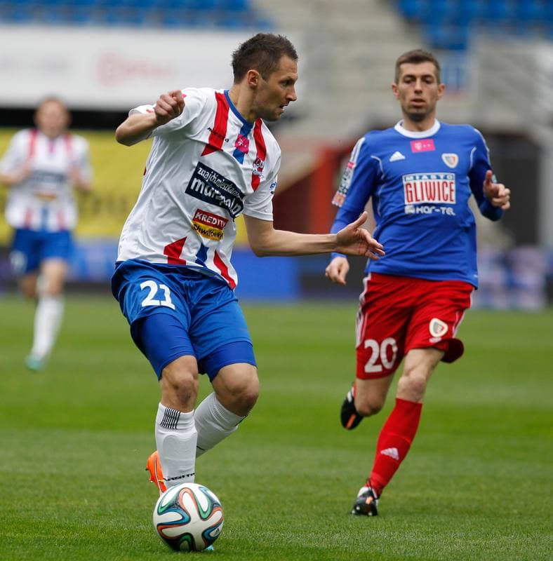 Football. T-Mobile Ekstraklasa. Piast Gliwice - Podbeskidzie Bielsko Biala. 26.04.2015