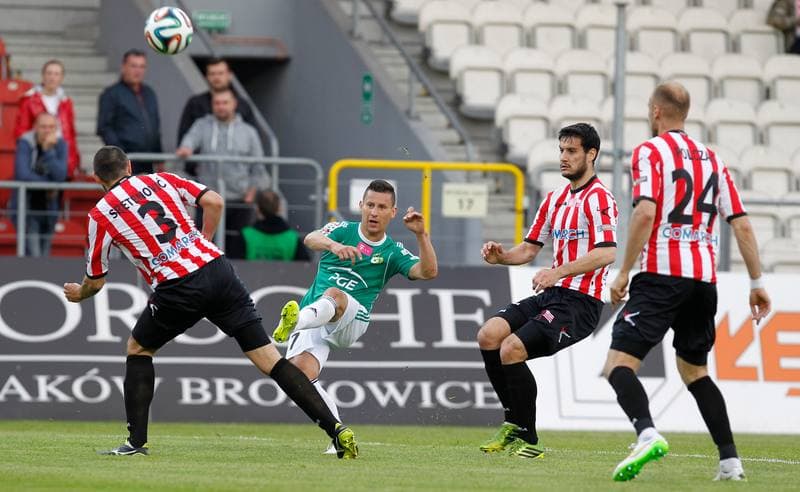 Football. T-Mobile Ekstraklasa. Cracovia Krakow - GKS Belchatow. 10.05.2015
