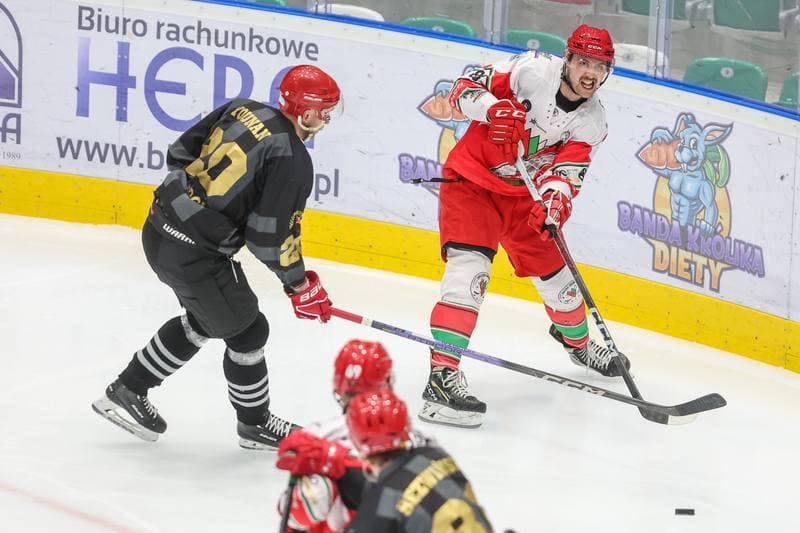 Ice Hockey. Tauron Hokej Liga. Zaglebie Sosnowiec - Comarch Cracovia. 19.11.2023
