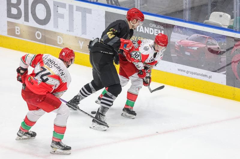 Ice Hockey. Tauron Hokej Liga. Zaglebie Sosnowiec - Comarch Cracovia. 19.11.2023