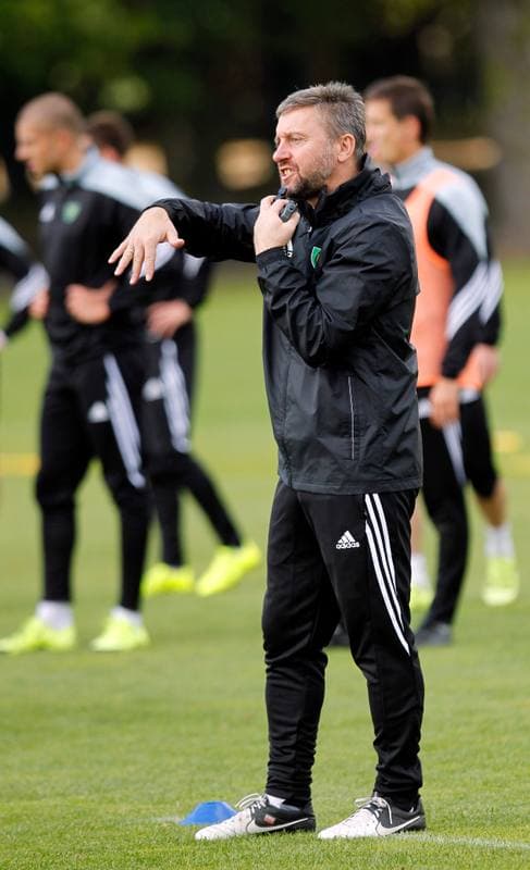 Football. GKS Katowice. Training. 15.01.2015