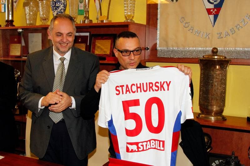 Football. Gornik Zabrze. Press Conference. 01.02.2016