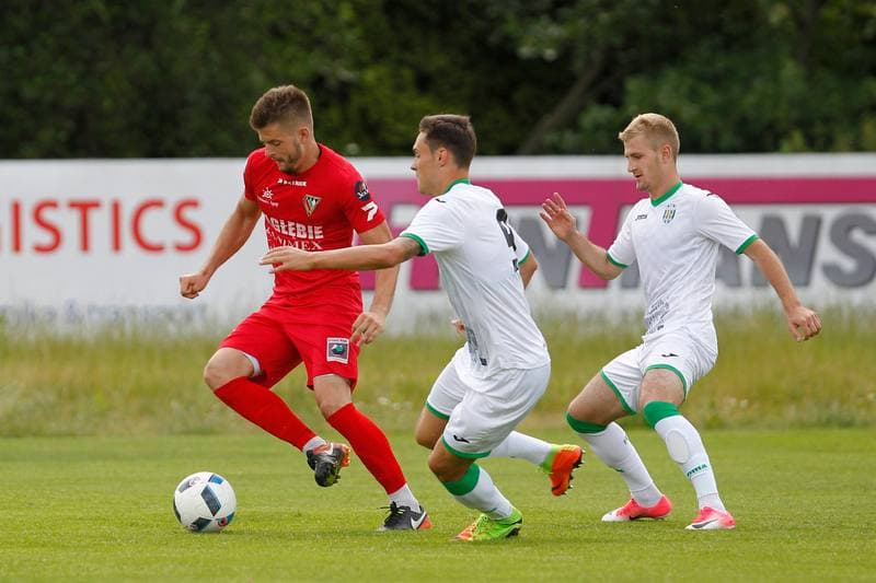 Football. Sparing. Zaglebie Sosnowiec - Karpaty Lwow. 01.07.2017