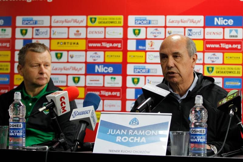 Football. GKS Katowice. Press Conference. 20.10.2017