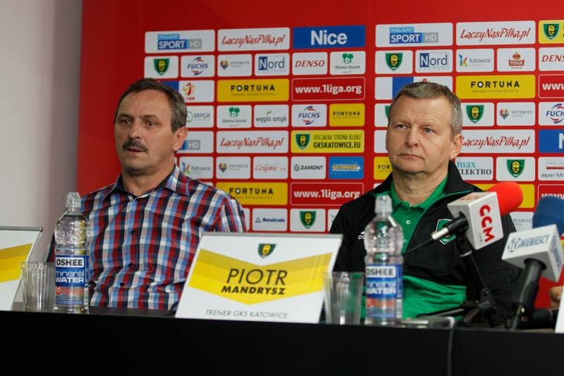 Football. GKS Katowice. Press Conference. 20.10.2017
