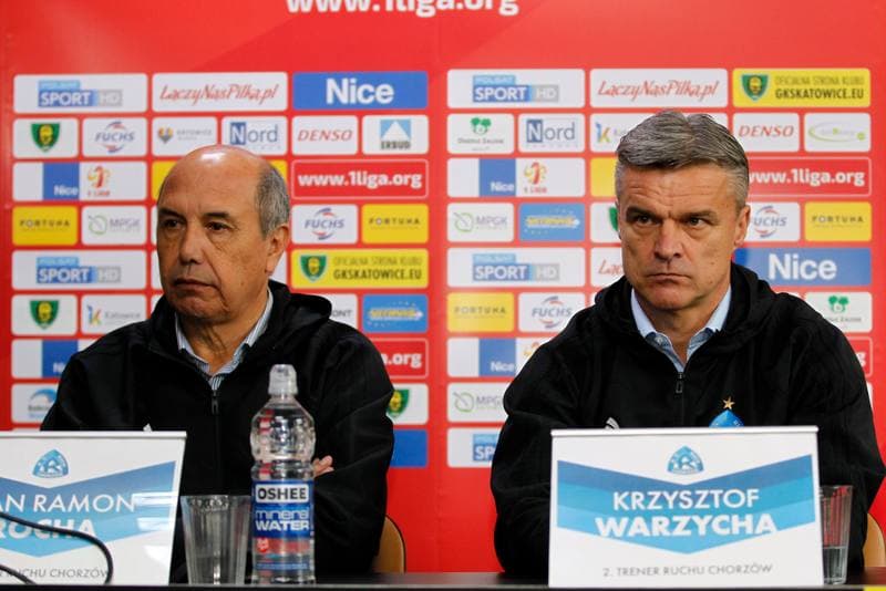 Football. GKS Katowice. Press Conference. 20.10.2017