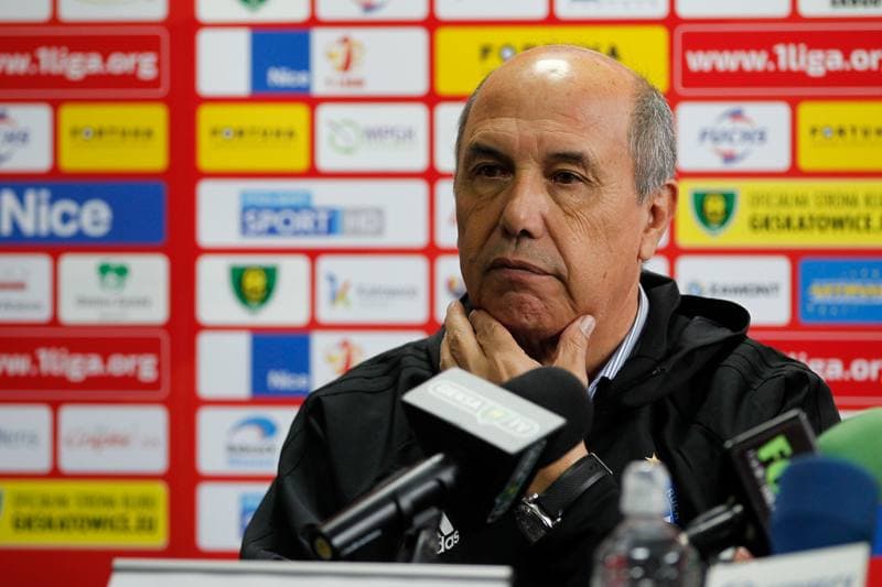 Football. GKS Katowice. Press Conference. 20.10.2017