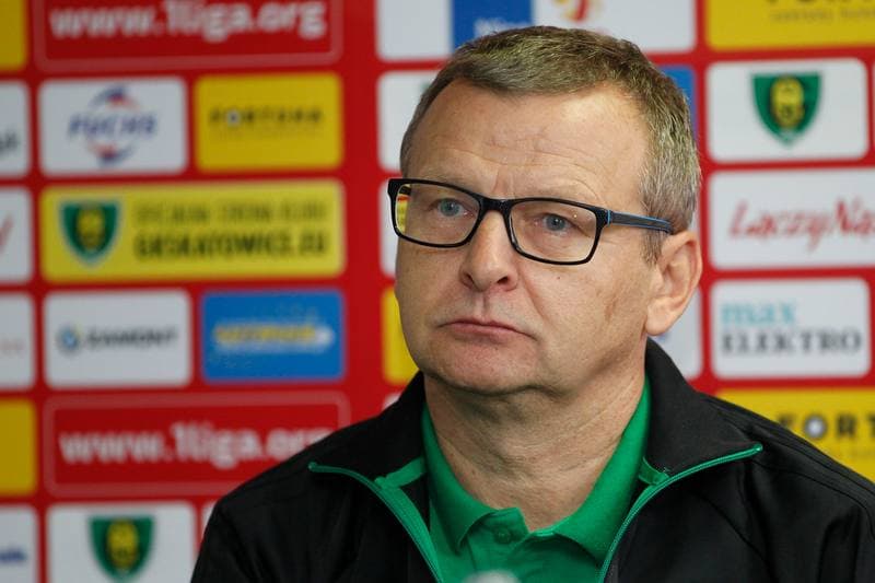 Football. GKS Katowice. Press Conference. 20.10.2017