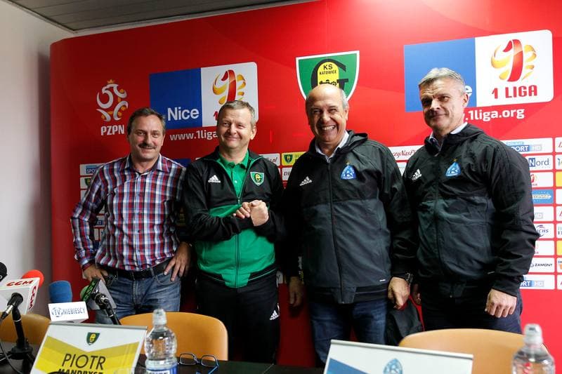 Football. GKS Katowice. Press Conference. 20.10.2017