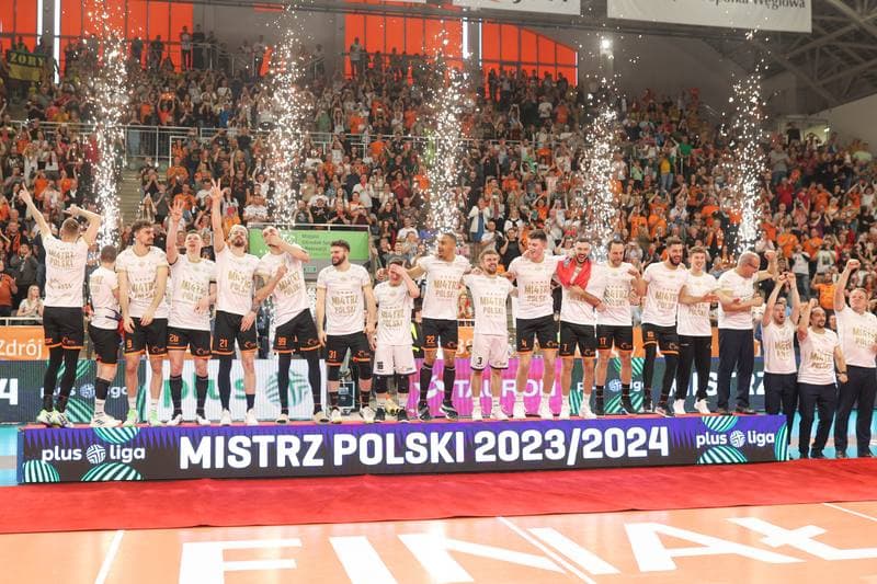 Volleyball. PlusLiga. Jastrzebski Wegiel - Aluron CMC Warta Zawiercie. 28.04.2024